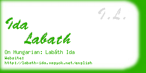ida labath business card